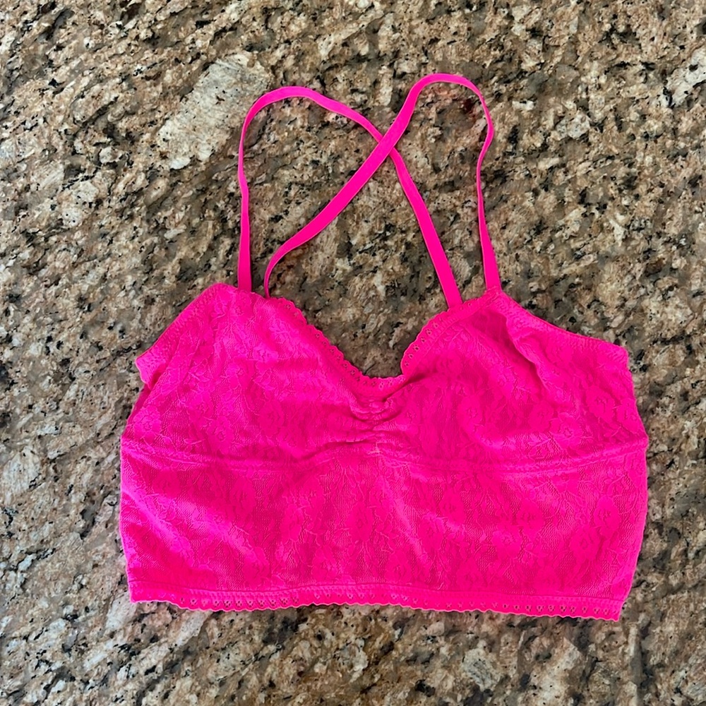 Abercrombie kids pink bralette